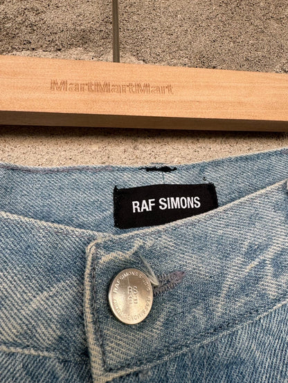 RAF SIMONS Double Layer Destroyed Denim Pants