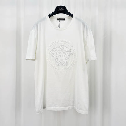 Versace Embroidered Medusa Short Sleeve Tee-yf