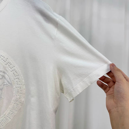 Versace Embroidered Medusa Short Sleeve Tee-yf