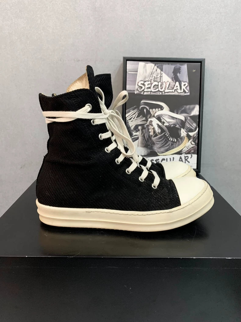 Rick Owens High-Top Canvas Sneakers-yf