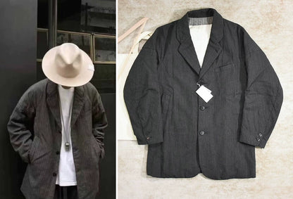 Visvim Galen Wool Jacket Herringbone Charcoal
