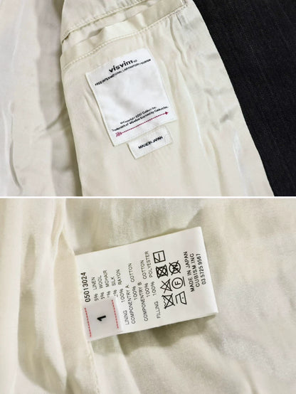 Visvim Galen Wool Jacket Herringbone Charcoal