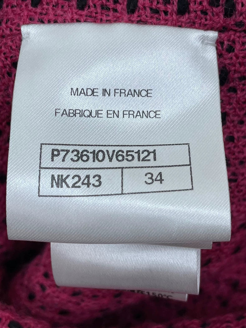 Chanel Black and Pink Wool Jacket