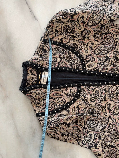 Saint Laurent Short Coat with Paisley Design