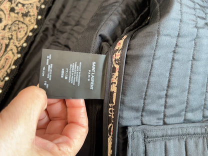 Saint Laurent Short Coat with Paisley Design