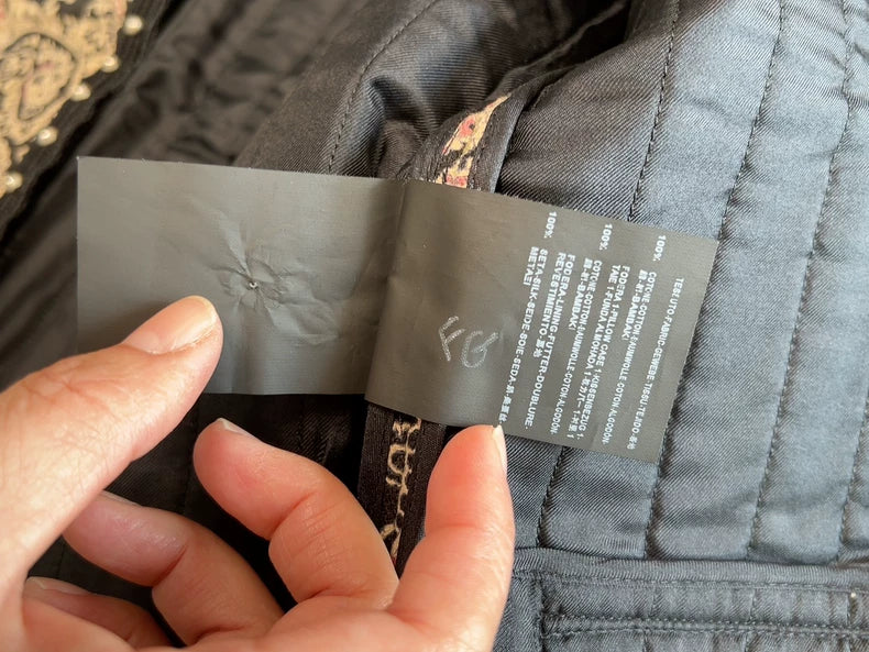 Saint Laurent Short Coat with Paisley Design