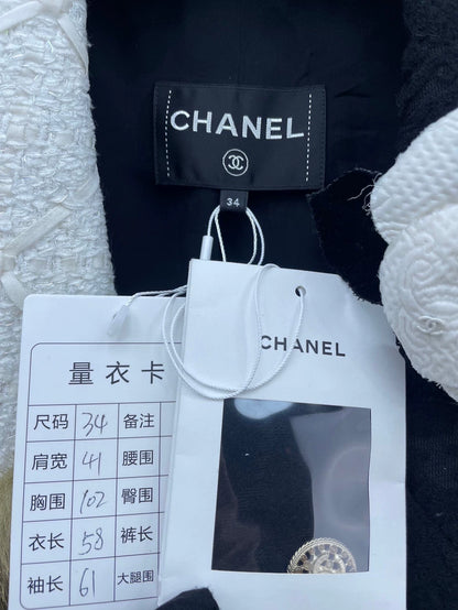Chanel Camellia Pattern Coat for Women
