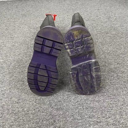 Bottega Veneta Thick Sole Black Purple Boots