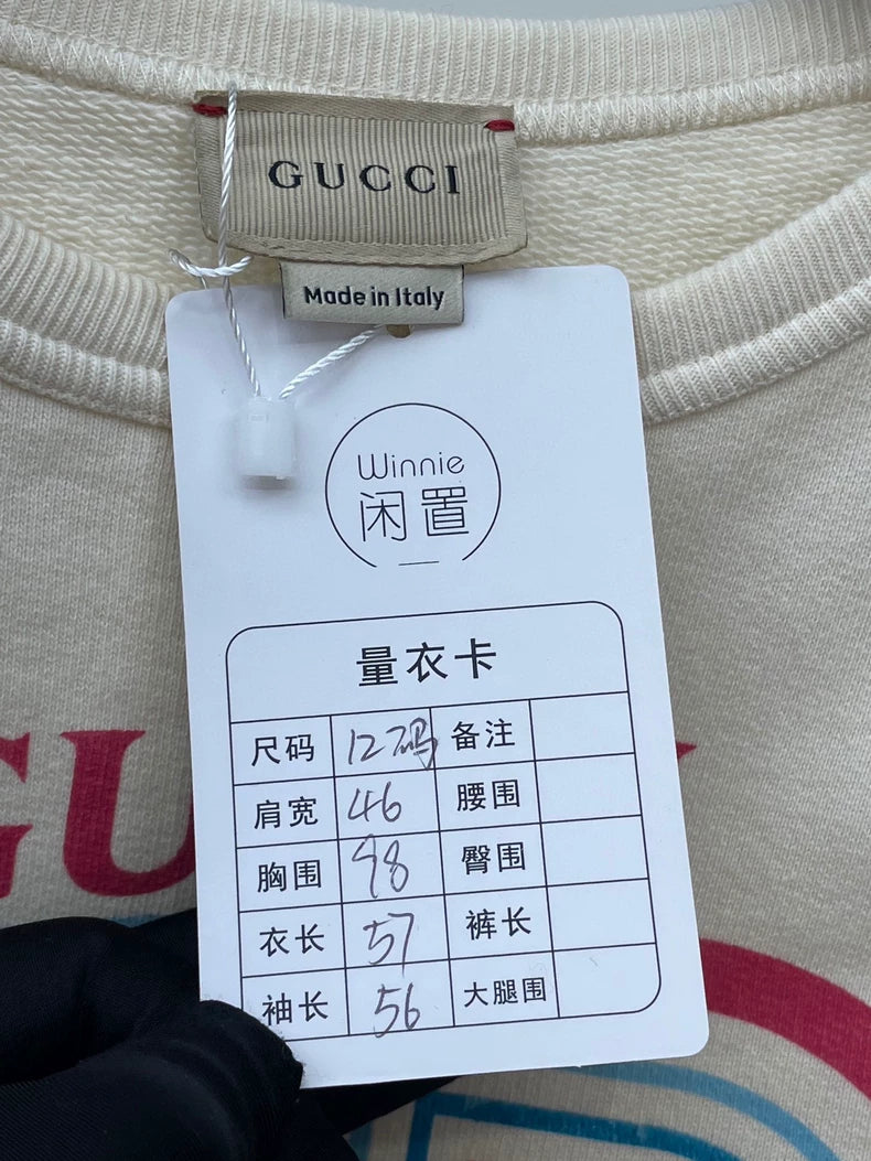 Gucci Color Logo Print Crewneck Sweatshirt