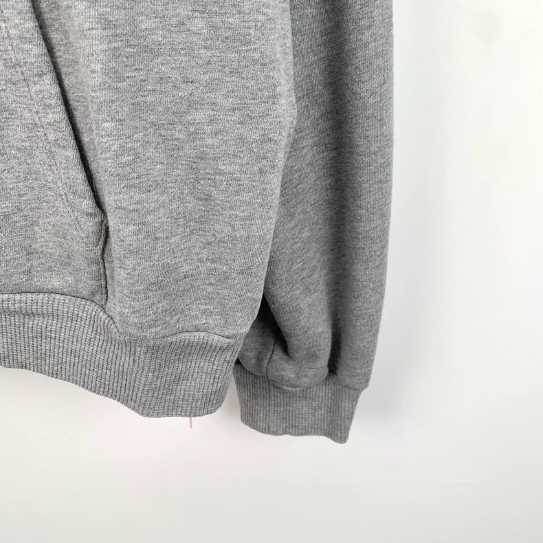 Celine Gray Cotton Logo Hoodie Sweatshirt