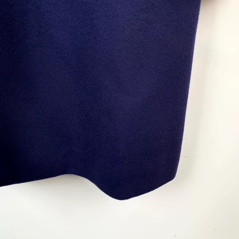 Gucci Navy Wool Coat with Red Trim