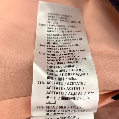 Gucci Navy Wool Coat with Red Trim