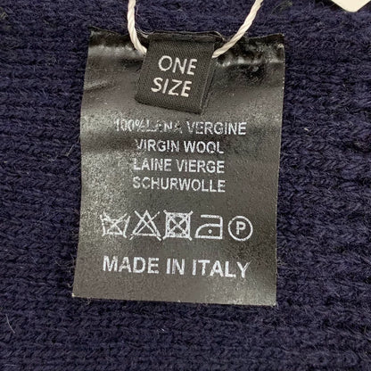 Raf Simons Dark Blue V-Neck Knit Sweater