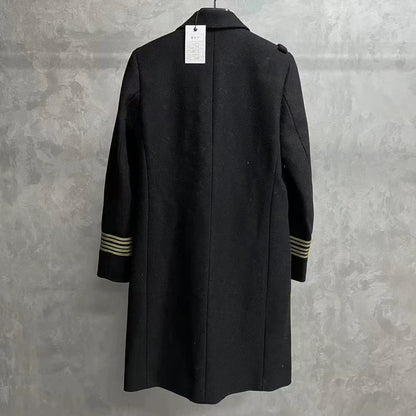 Black Double-Breasted Saint Laurent Coat