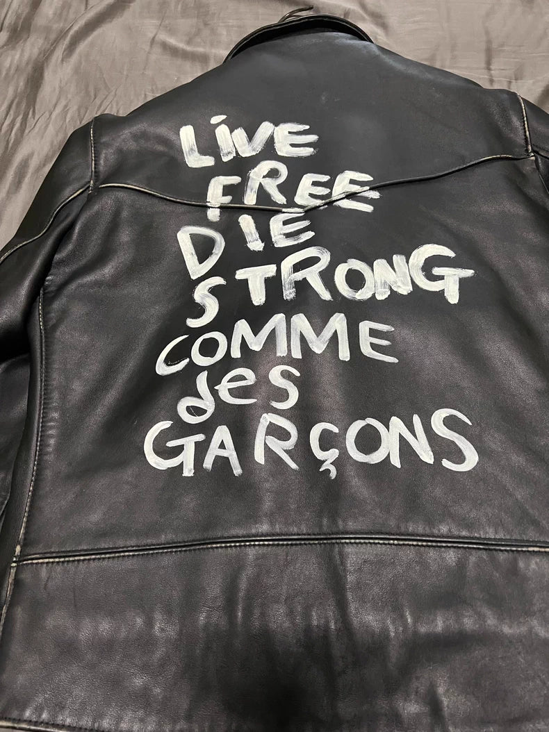 CDG X Lewis Leathers Leather Jacket