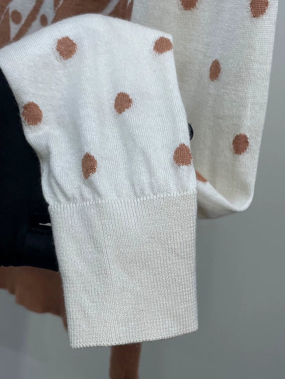 Hermes Color Dot Knit Pullover Sweater