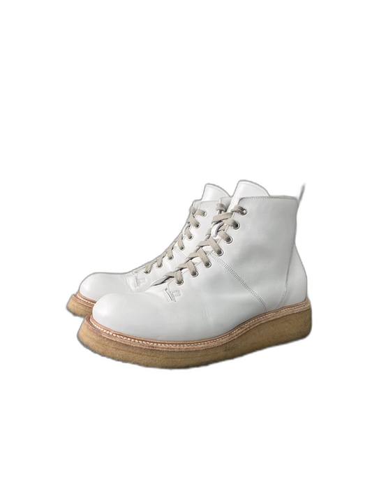 Rick Owens White Martin Boots for Men-yf