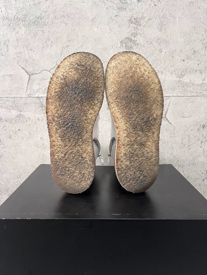 Rick Owens White Martin Boots for Men-yf