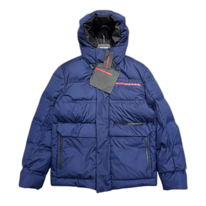 High-end Navy Down Jacket by Prada-zp