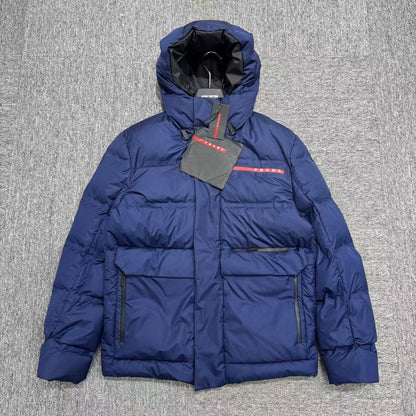 High-end Navy Down Jacket by Prada-zp