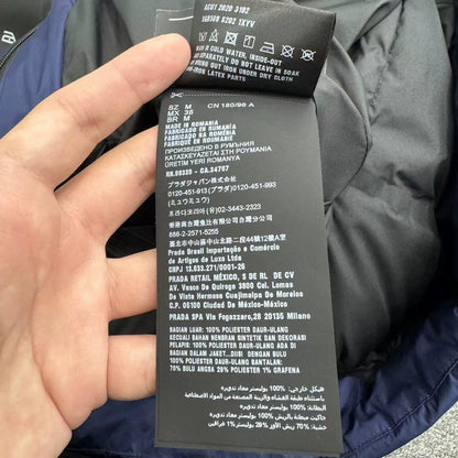 High-end Navy Down Jacket by Prada-zp