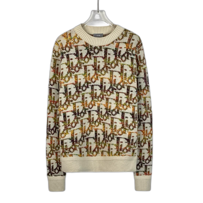 Dior Logo Knit Sweater in Colorful Pattern
