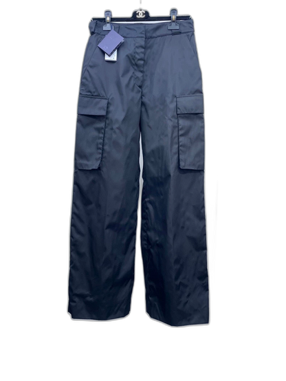 Prada Black Cargo Pants With Triangle Logo