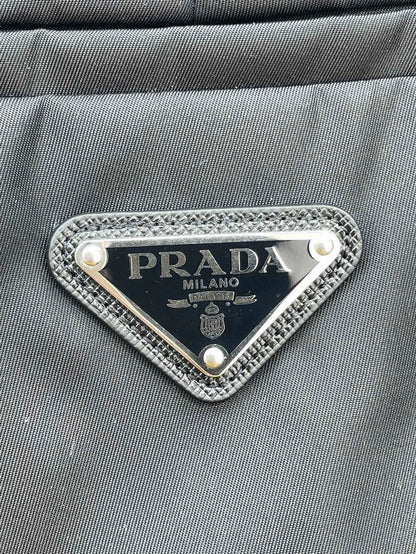 Prada Black Cargo Pants With Triangle Logo