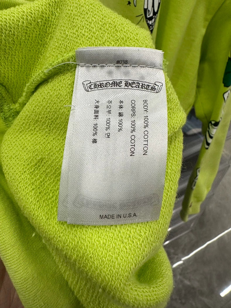 Chrome Hearts Mattyboy Fluorescent Green Hoodie