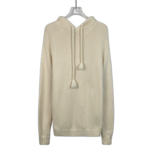 Maxmara Beige Hooded Knit Sweater