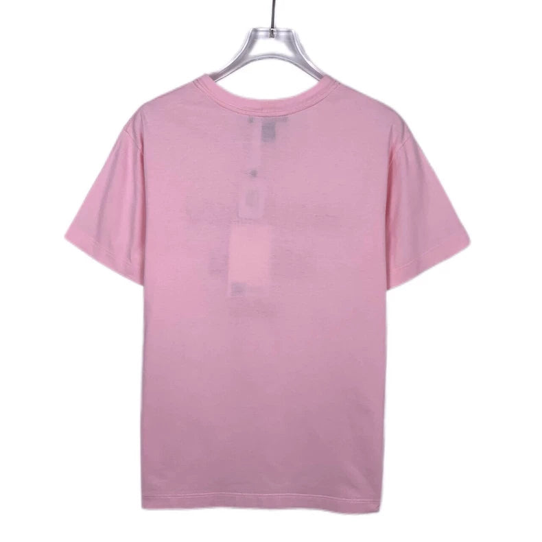 Pink Louis Vuitton Logo Cotton T-Shirt