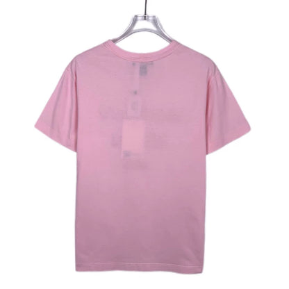 Pink Louis Vuitton Logo Cotton T-Shirt