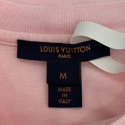 Pink Louis Vuitton Logo Cotton T-Shirt
