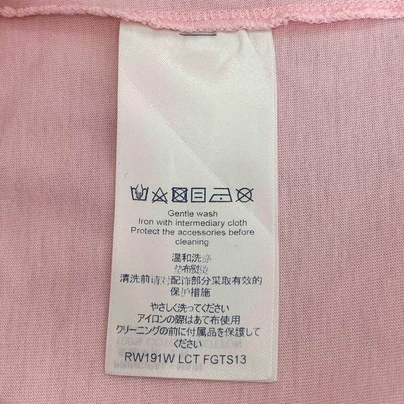 Pink Louis Vuitton Logo Cotton T-Shirt