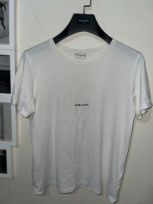 Saint Laurent Classic White Short Sleeve Tee