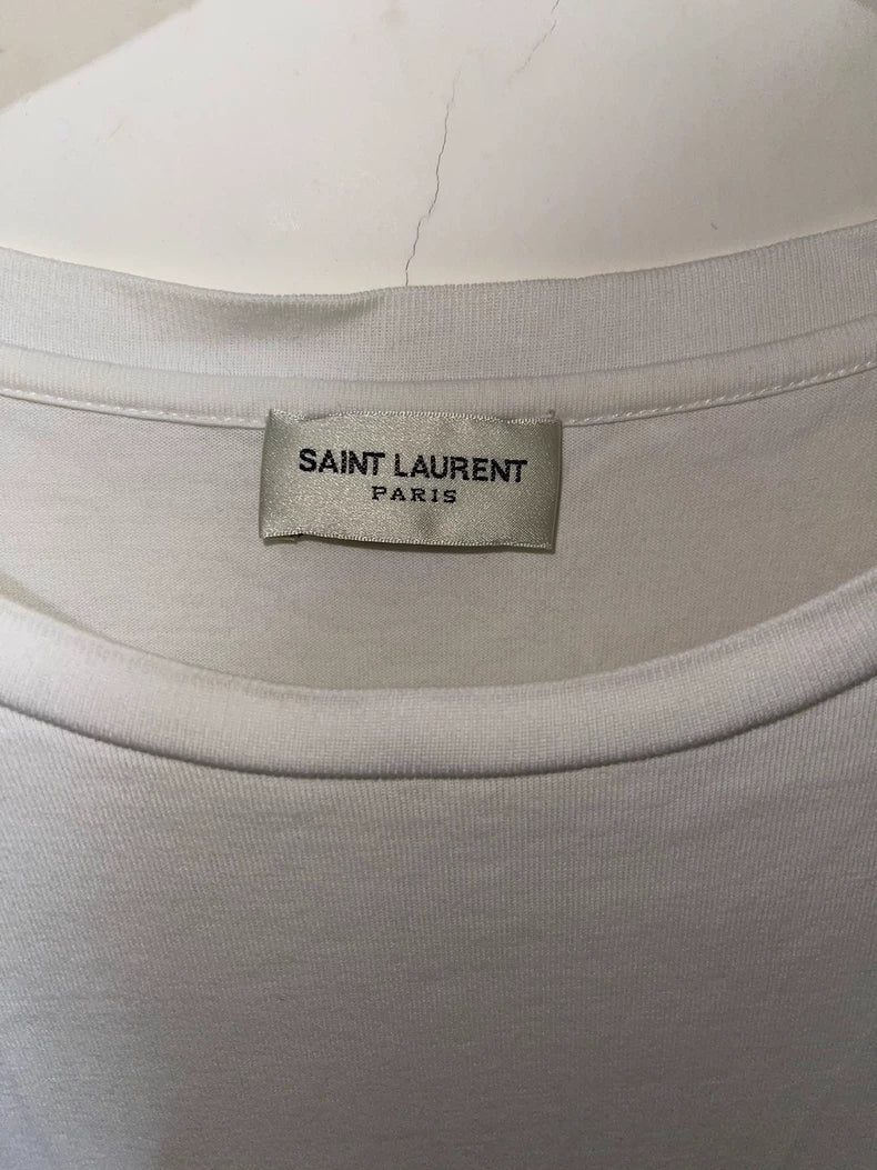 Saint Laurent Classic White Short Sleeve Tee