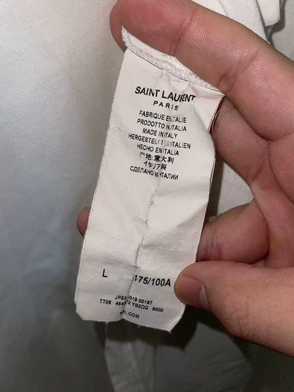 Saint Laurent Classic White Short Sleeve Tee