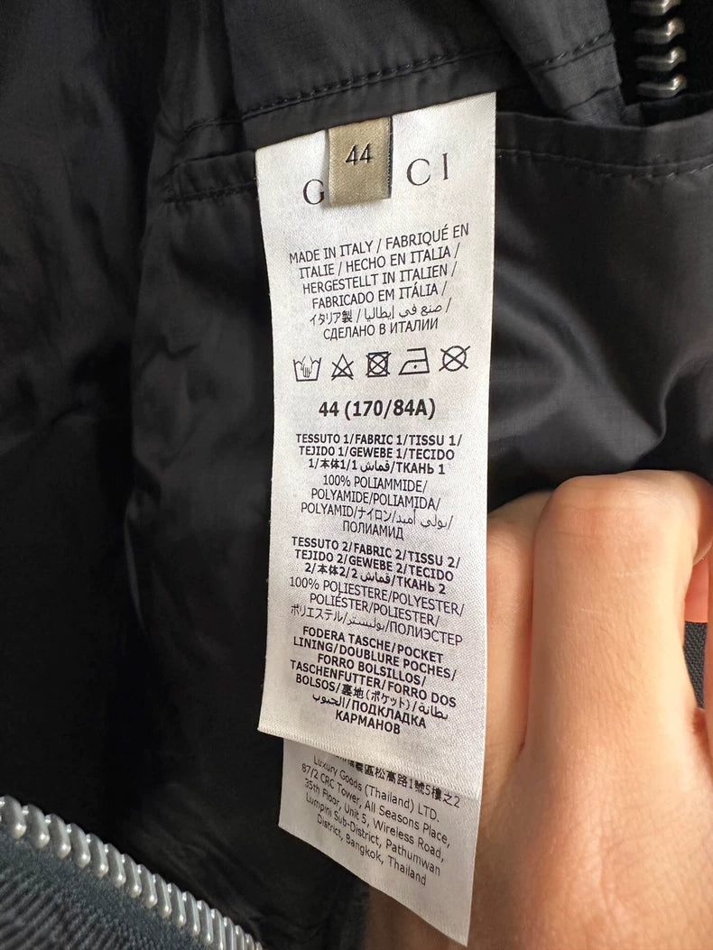 Gucci Black Motorcycle Jacket Size L