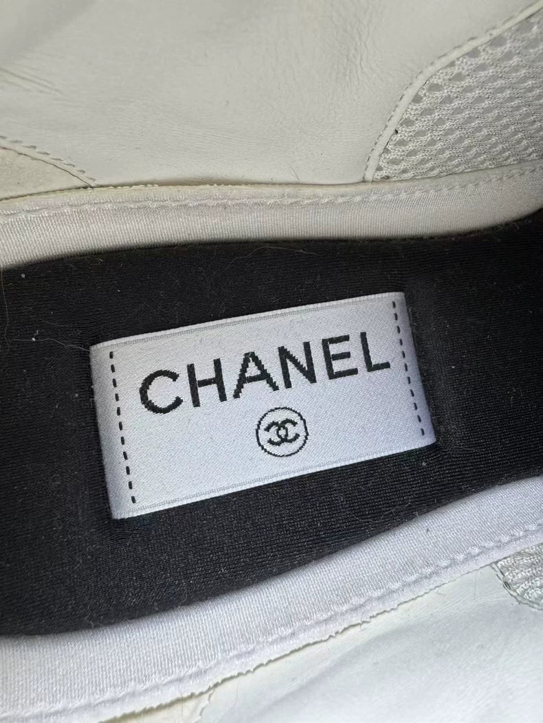 Chanel 23K Black Leather Sneakers-yf