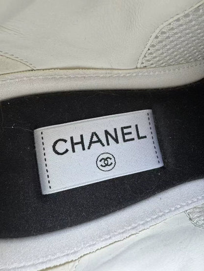 Chanel 23K Black Leather Sneakers-yf