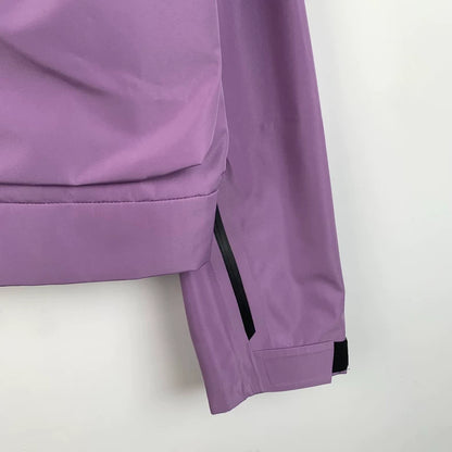 Prada Purple Logo Hooded Jacket L Size