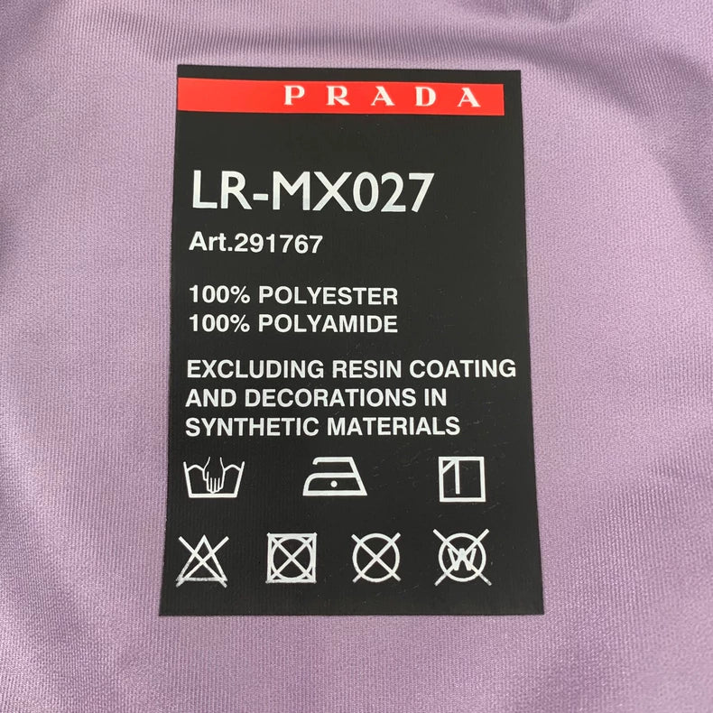 Prada Purple Logo Hooded Jacket L Size
