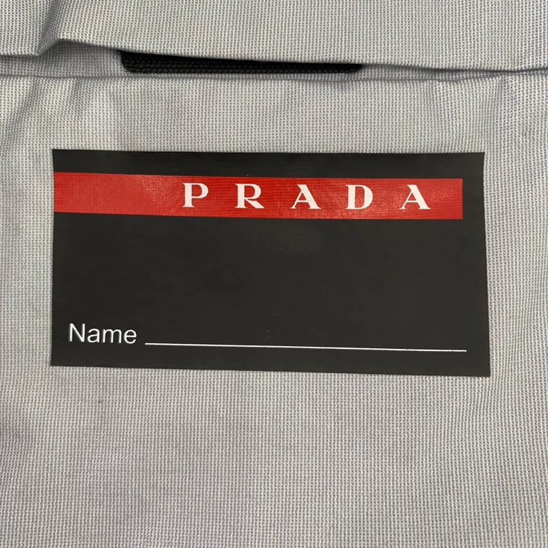 Prada Purple Logo Hooded Jacket L Size