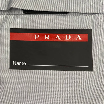 Prada Purple Logo Hooded Jacket L Size