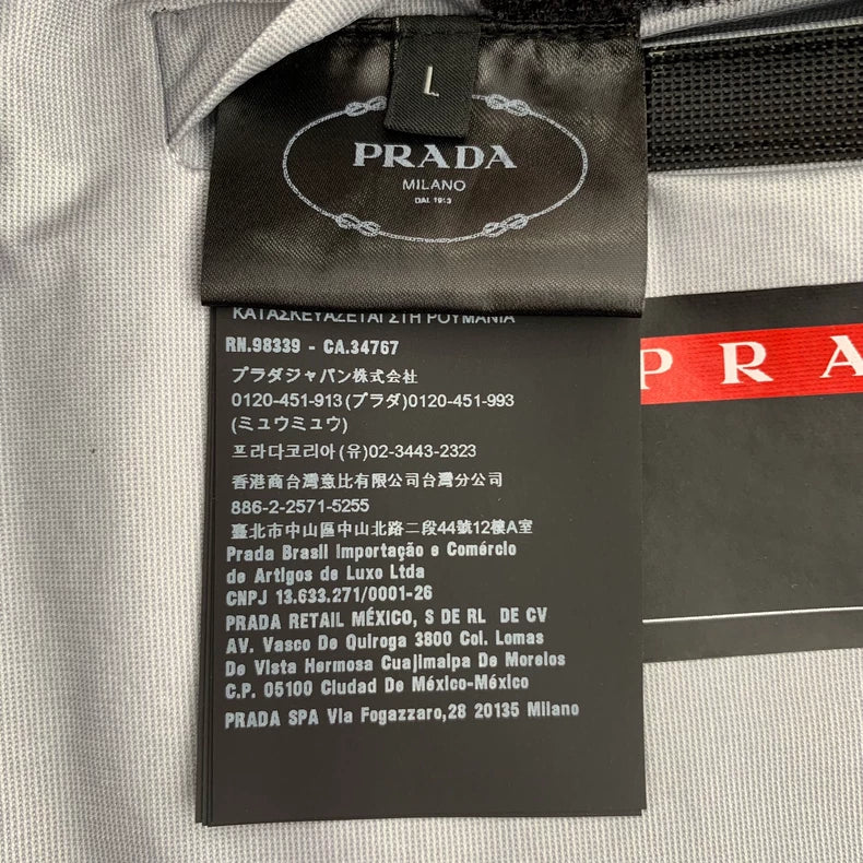 Prada Purple Logo Hooded Jacket L Size