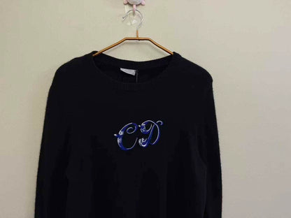 Dior Kenny Scharf Black Logo Cashmere Sweater