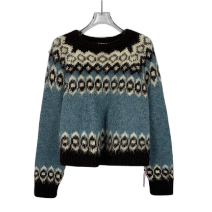 Celine Colorful Wool Knitted Long Sleeve Sweater