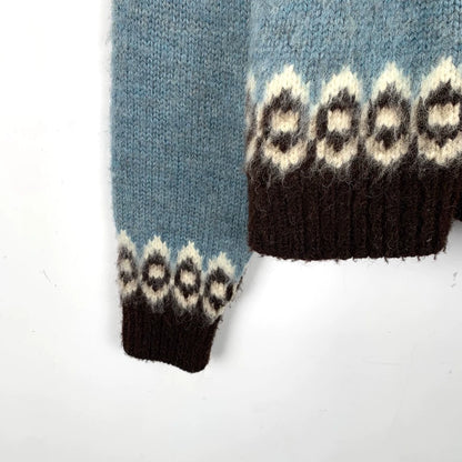 Celine Colorful Wool Knitted Long Sleeve Sweater