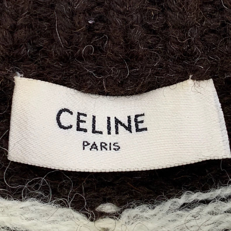 Celine Colorful Wool Knitted Long Sleeve Sweater