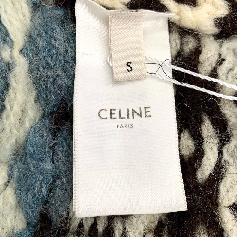 Celine Colorful Wool Knitted Long Sleeve Sweater